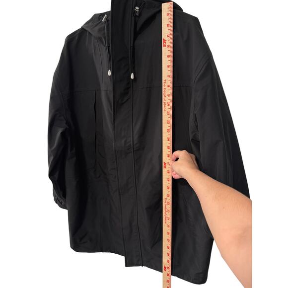 NEW! Ralph Lauren RLX $498 Rain Coat Hooded Windbreaker Jacket Black Medium - Picture 13 of 16